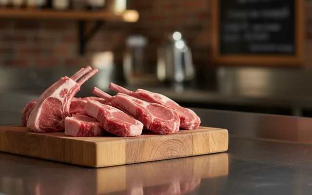Lamb selection at Grinders Meat Market