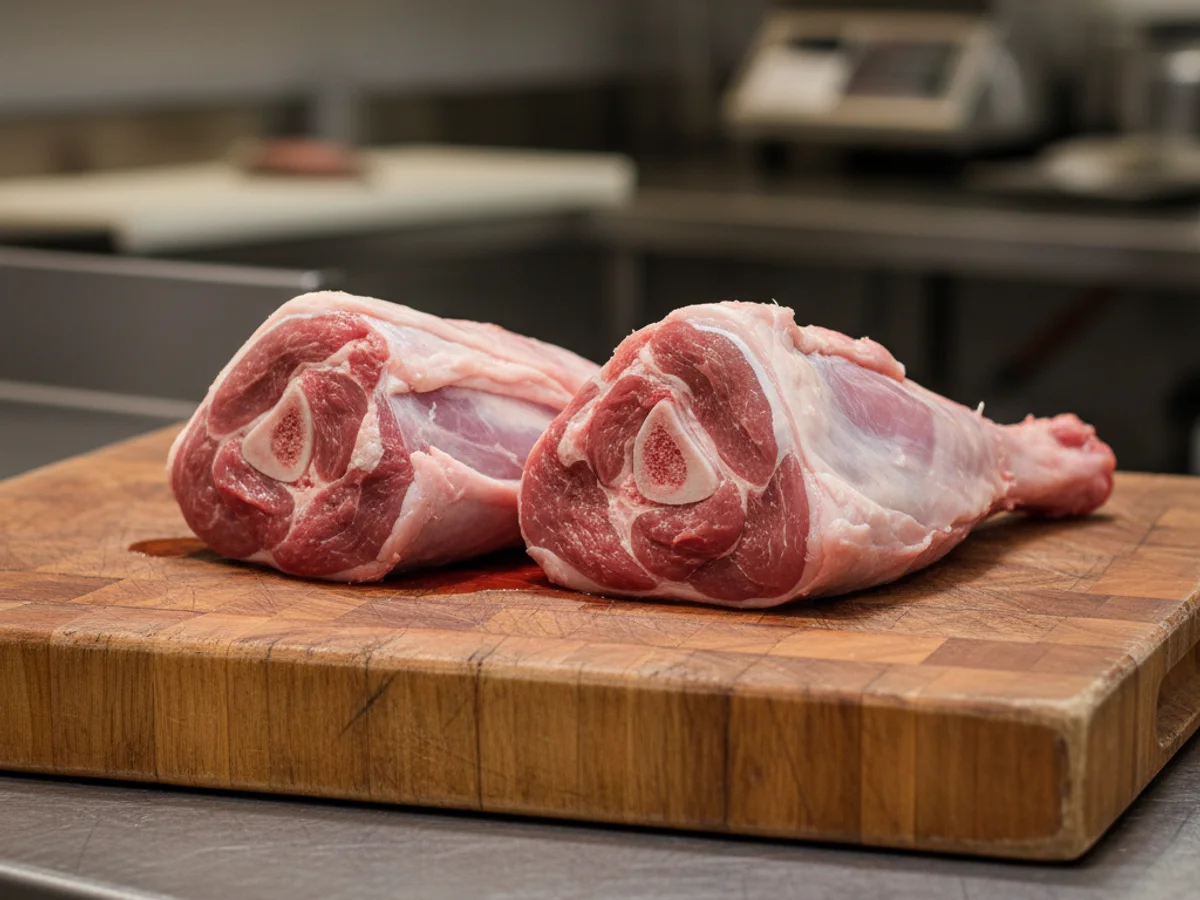 Lamb shanks at Grinders Meat Market