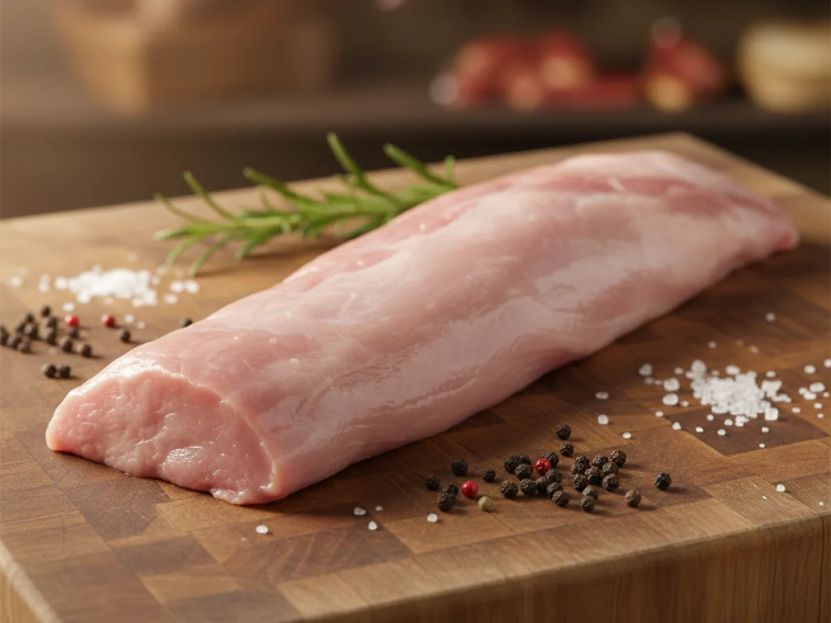 Lean pork tenderloin at Grinders Meat Market