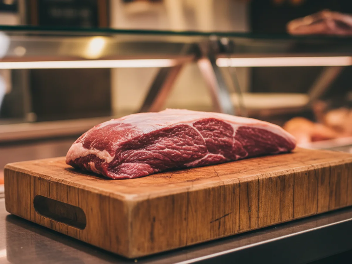 Farm-raised venison loin at Grinders Meat Market